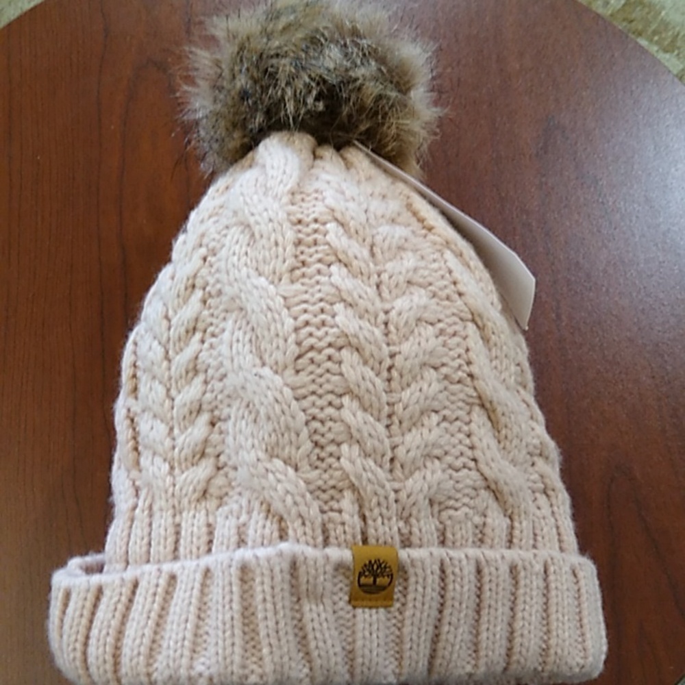 TIMBERLAND KNIT WITH FUR BALL AND FUZZY LINING